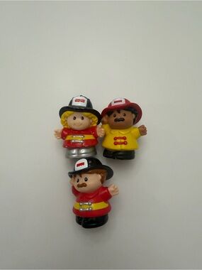 Fisher-Price Little People Firefighter FiguresLot of 3 FireDepartment RescueToys